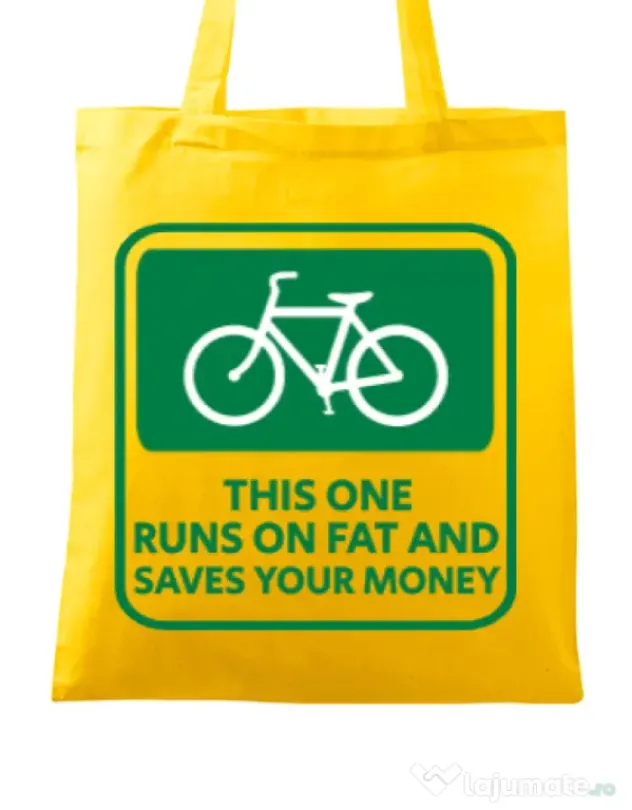 Sacosa din panza Bicycle Galben