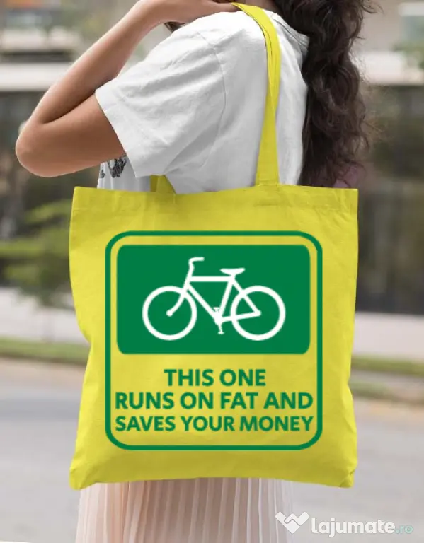 Sacosa din panza Bicycle Galben