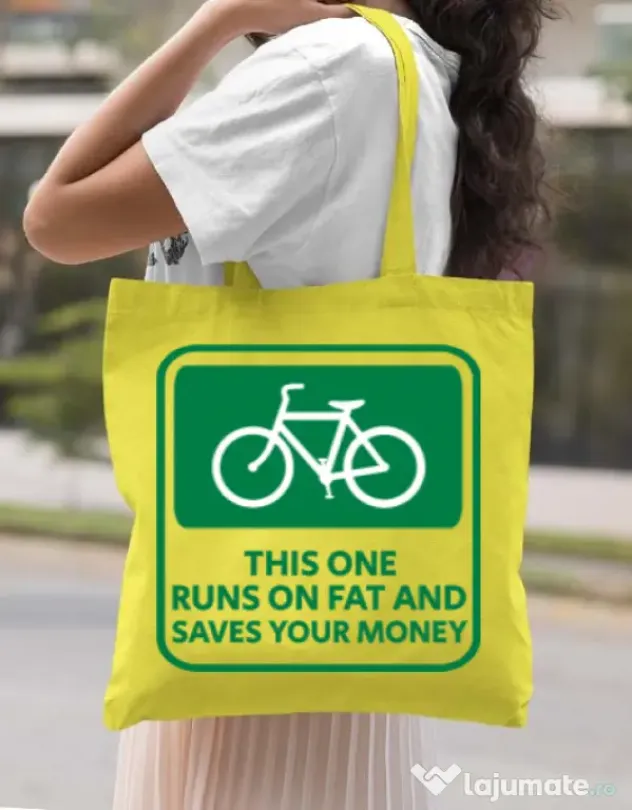 Sacosa din panza Bicycle Galben