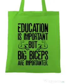Sacosa din panza Big biceps Verde mar