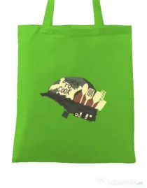 Sacosa din panza Born To Cook Verde mar
