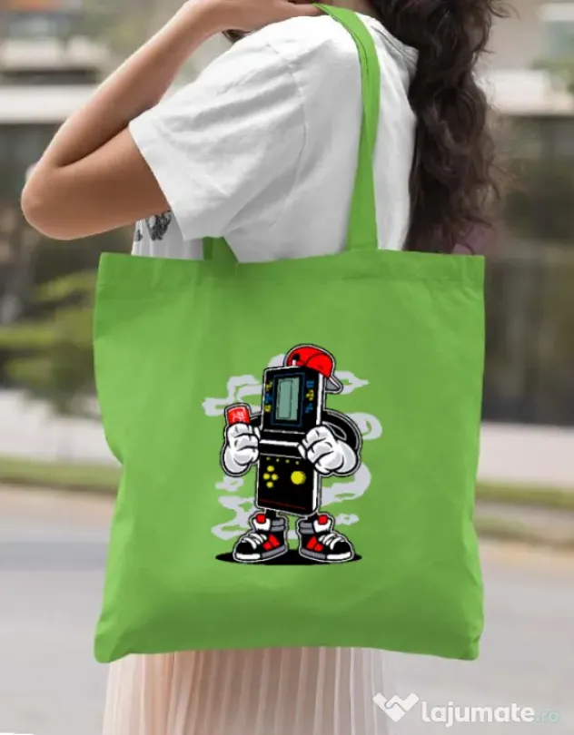 Sacosa din panza Brick Gamers Verde mar