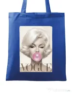 Sacosa din panza Bubblegum Albastru regal