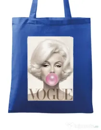 Sacosa din panza Bubblegum Albastru regal