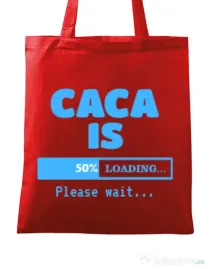 Sacosa din panza Caca is loading Rosu