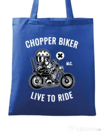 Sacosa din panza Chopper biker Albastru regal