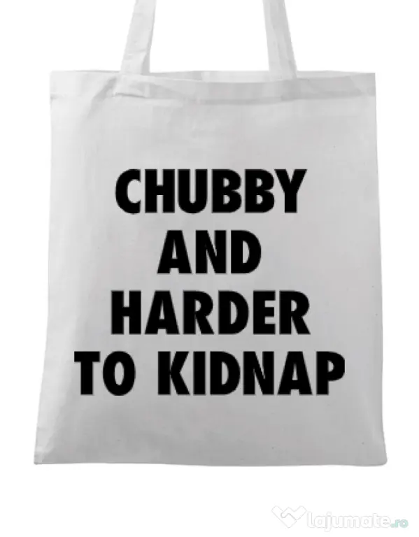 Sacosa din panza Chubby Alb