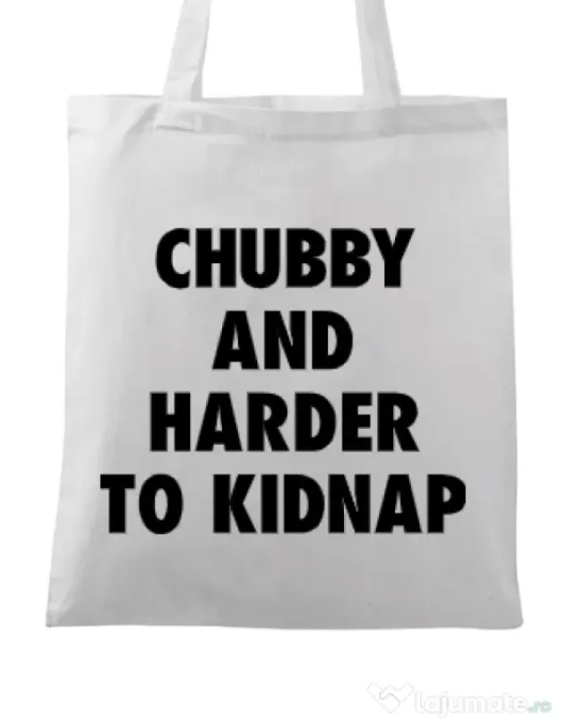 Sacosa din panza Chubby Alb