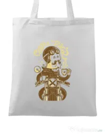 Sacosa din panza Coffee Racer Alb