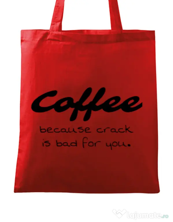 Sacosa din panza Coffee Rosu