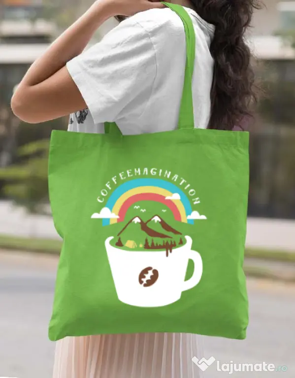 Sacosa din panza Coffeemagination Verde mar