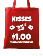 Sacosa din panza College is expensive Rosu