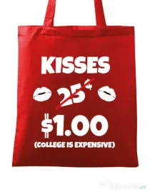 Sacosa din panza College is expensive Rosu