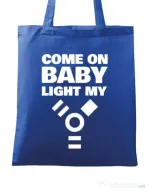 Sacosa din panza Come on baby Albastru regal