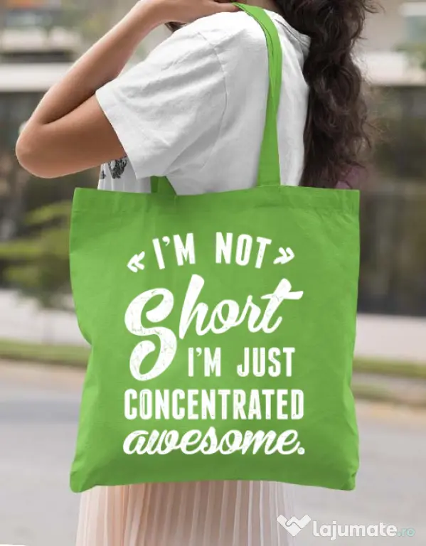 Sacosa din panza Concentrated awesome Verde mar