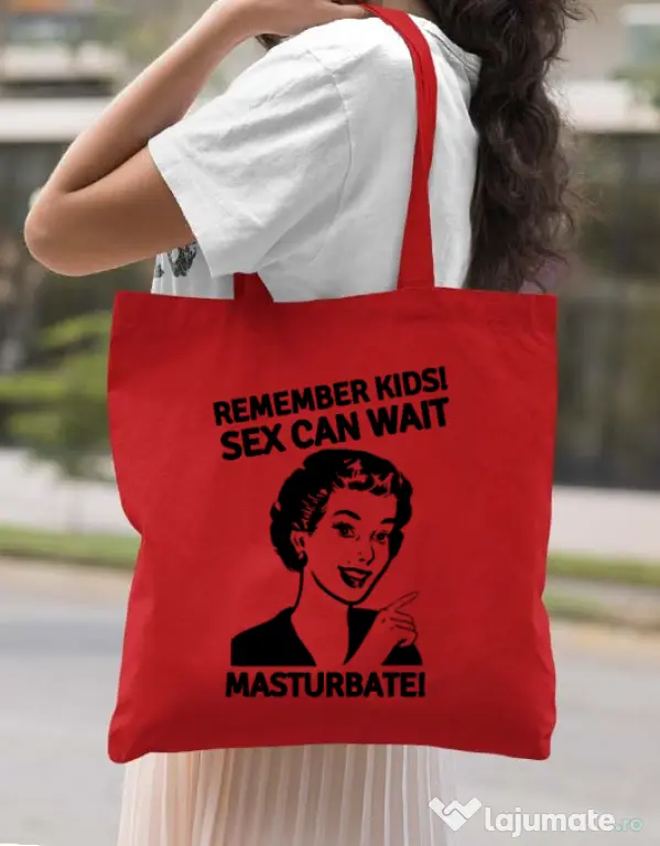 Sacosa din panza Cool advice Rosu