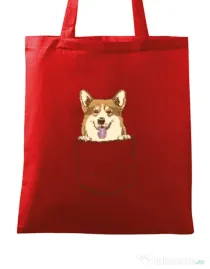 Sacosa din panza Corgi in The Pocket Rosu