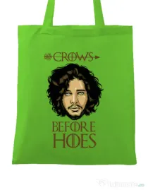 Sacosa din panza Crows Before Hoes Verde mar