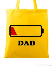 Sacosa din panza Dad battery Galben
