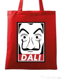 Sacosa din panza Dali mask Rosu
