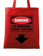 Sacosa din panza Danger No Smoking Rosu