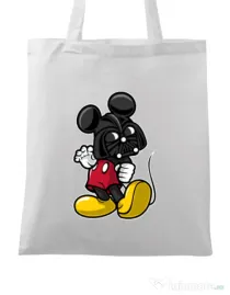 Sacosa din panza Darkmouse Alb
