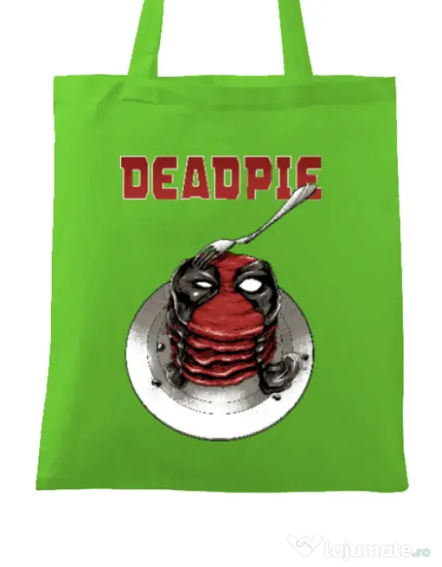 Sacosa din panza Deadpie Verde mar
