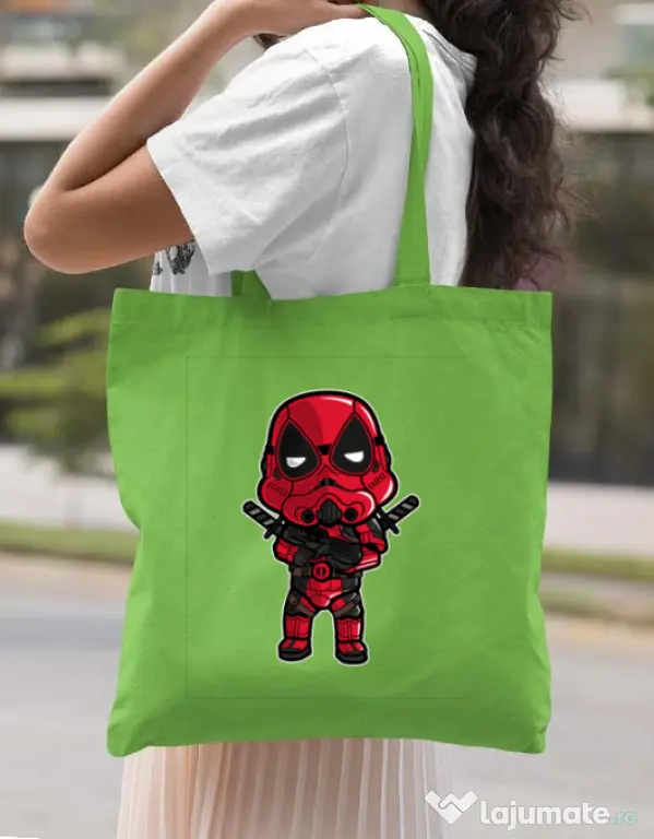 Sacosa din panza Deadtrooper Verde mar