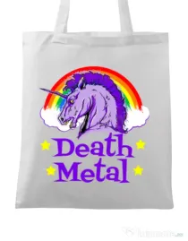 Sacosa din panza Death Metal Alb