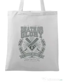 Sacosa din panza Death or Glory Alb