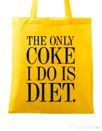 Sacosa din panza Diet coke Galben