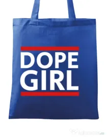 Sacosa din panza Dope girl Albastru regal