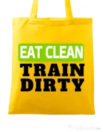 Sacosa din panza Eat clean Galben