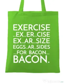 Sacosa din panza Exercise Verde mar