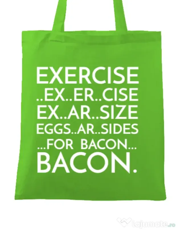 Sacosa din panza Exercise Verde mar