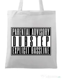 Sacosa din panza Explicit bassline Alb