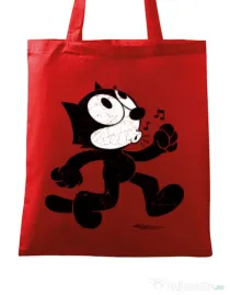 Sacosa din panza Felix the cat Rosu