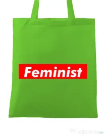Sacosa din panza Feminist Verde mar