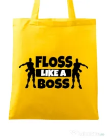 Sacosa din panza Floss like a boss Galben