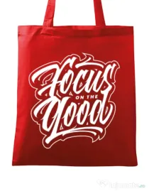 Sacosa din panza Focus On The Good Rosu