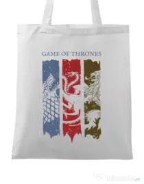 Sacosa din panza Game of Thrones Alb