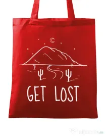 Sacosa din panza Get lost Rosu