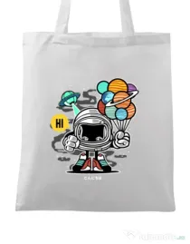 Sacosa din panza Gift From Outer Space Alb
