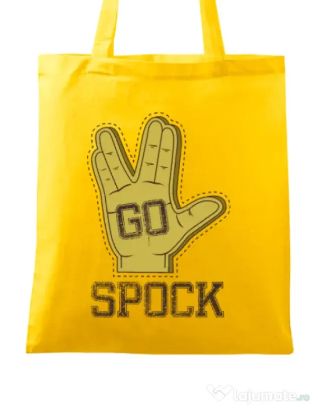 Sacosa din panza Go spock Galben