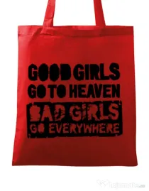 Sacosa din panza Good girls Rosu