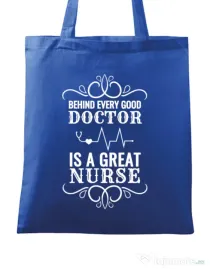 Sacosa din panza Great nurse Albastru regal