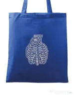 Sacosa din panza Grenade Ribcage Albastru regal