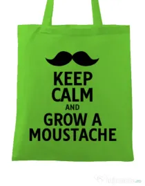 Sacosa din panza Grow a moustache Verde mar