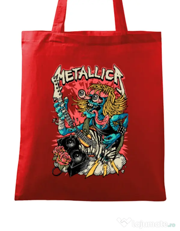 Sacosa din panza Heavy Guitar Rosu
