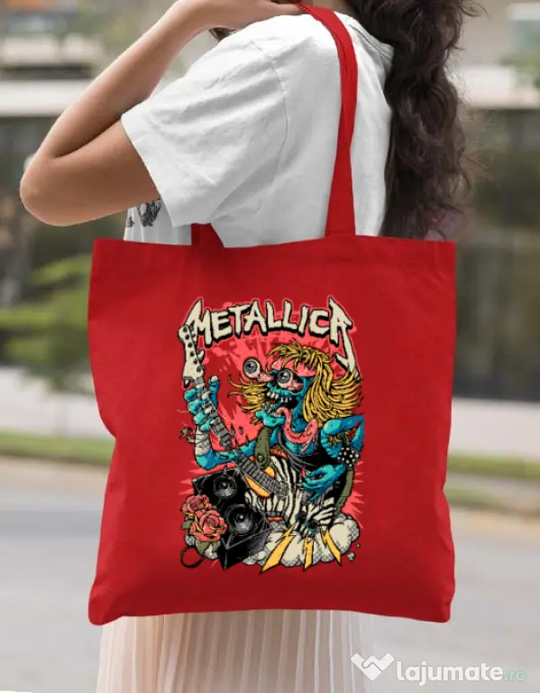 Sacosa din panza Heavy Guitar Rosu
